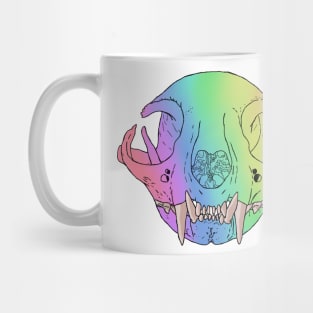 Cat Skull Rainbow Mug